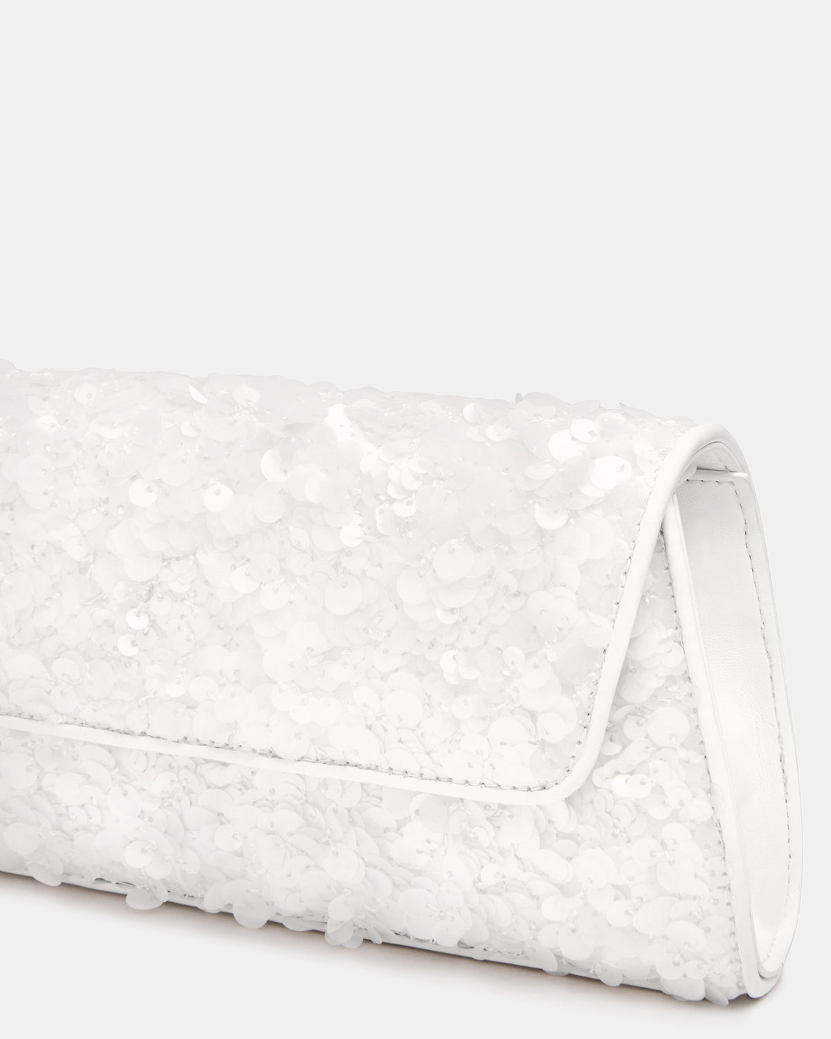 AVANT Bag Sequin French Binding Trapezoid Crossbody Clutch Handbag | Steve Madden