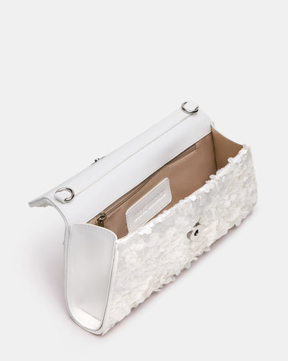 AVANT Bag Sequin French Binding Trapezoid Crossbody Clutch Handbag | Steve Madden