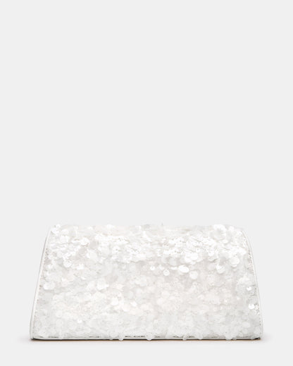 AVANT Bag Sequin French Binding Trapezoid Crossbody Clutch Handbag | Steve Madden