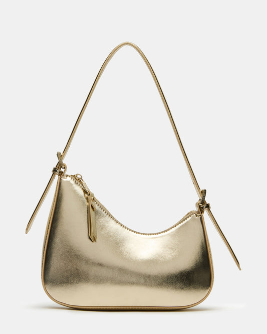 SMITH Bag Gold Asymmetric Shoulder Handbag | Steve Madden