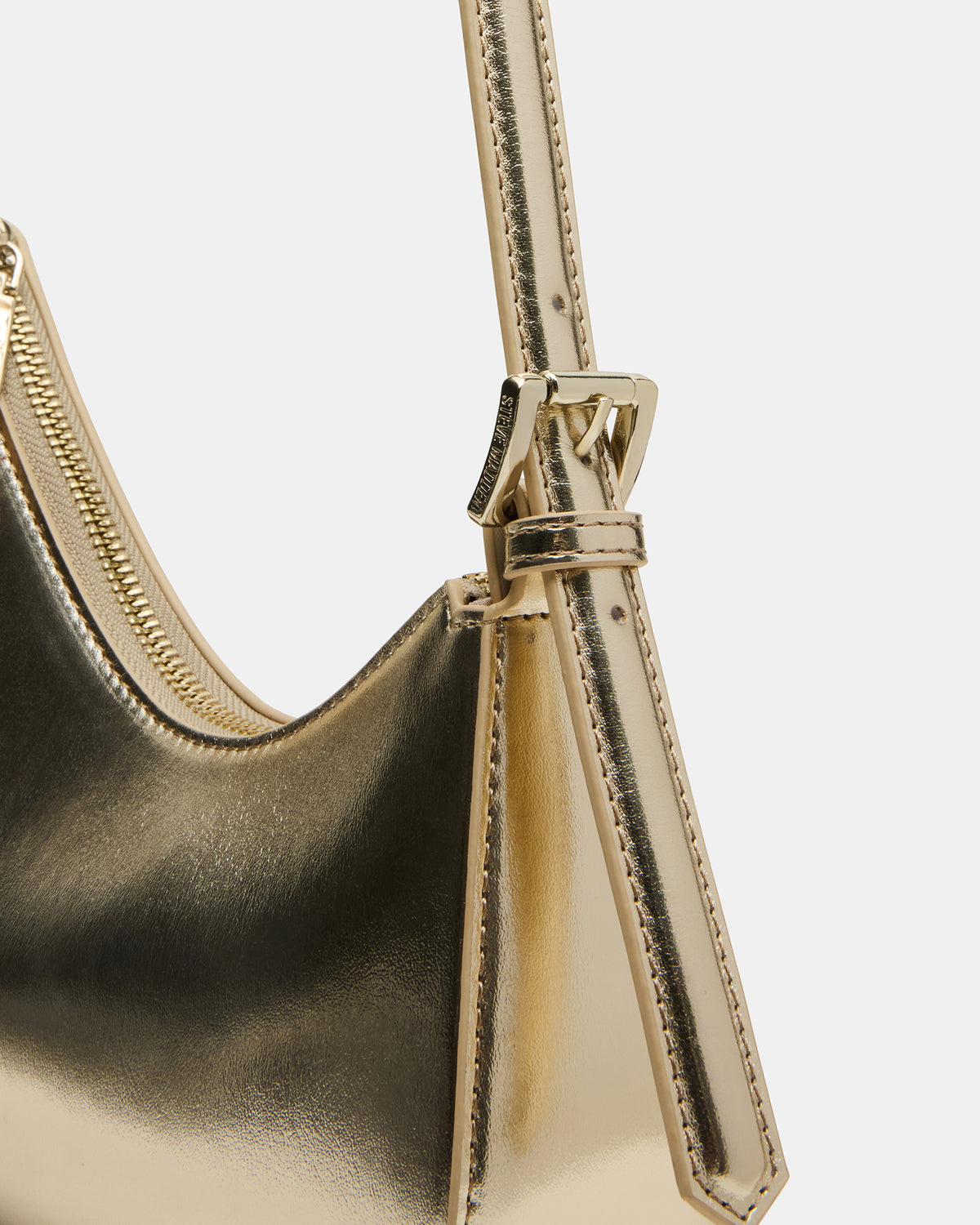 SMITH Bag Gold Asymmetric Shoulder Handbag | Steve Madden