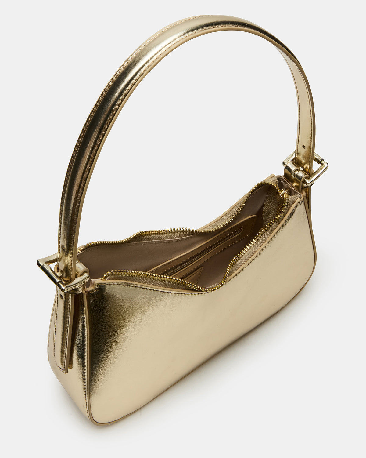 SMITH Bag Gold Asymmetric Shoulder Handbag | Steve Madden