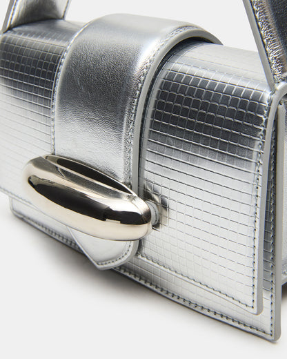 MISHELL Bag Silver Disco Top-Handle Mini Handbag | Steve Madden
