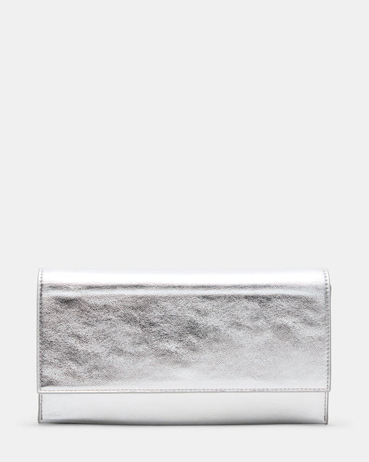 JULIANA Bag Silver Women's Crossbody Clutch Handbag | Steve Madden