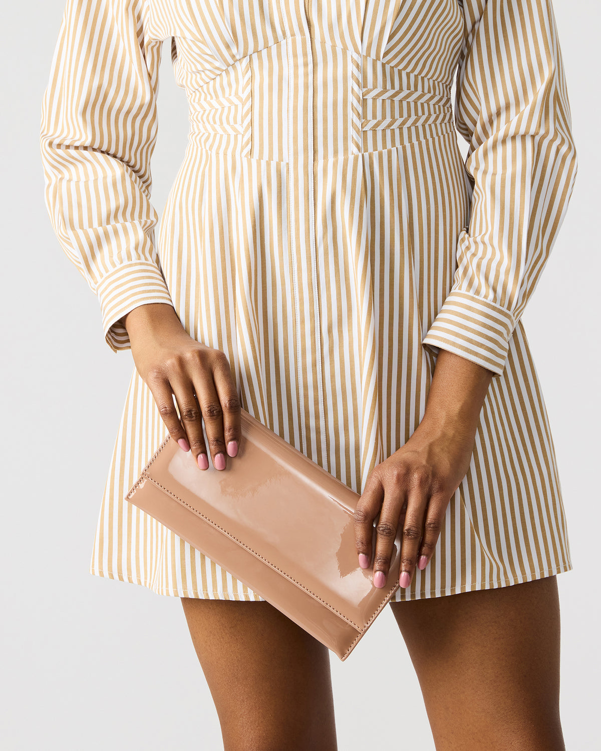 JULIANA Bag Blush Patent Crossbody Clutch Handbag | Steve Madden