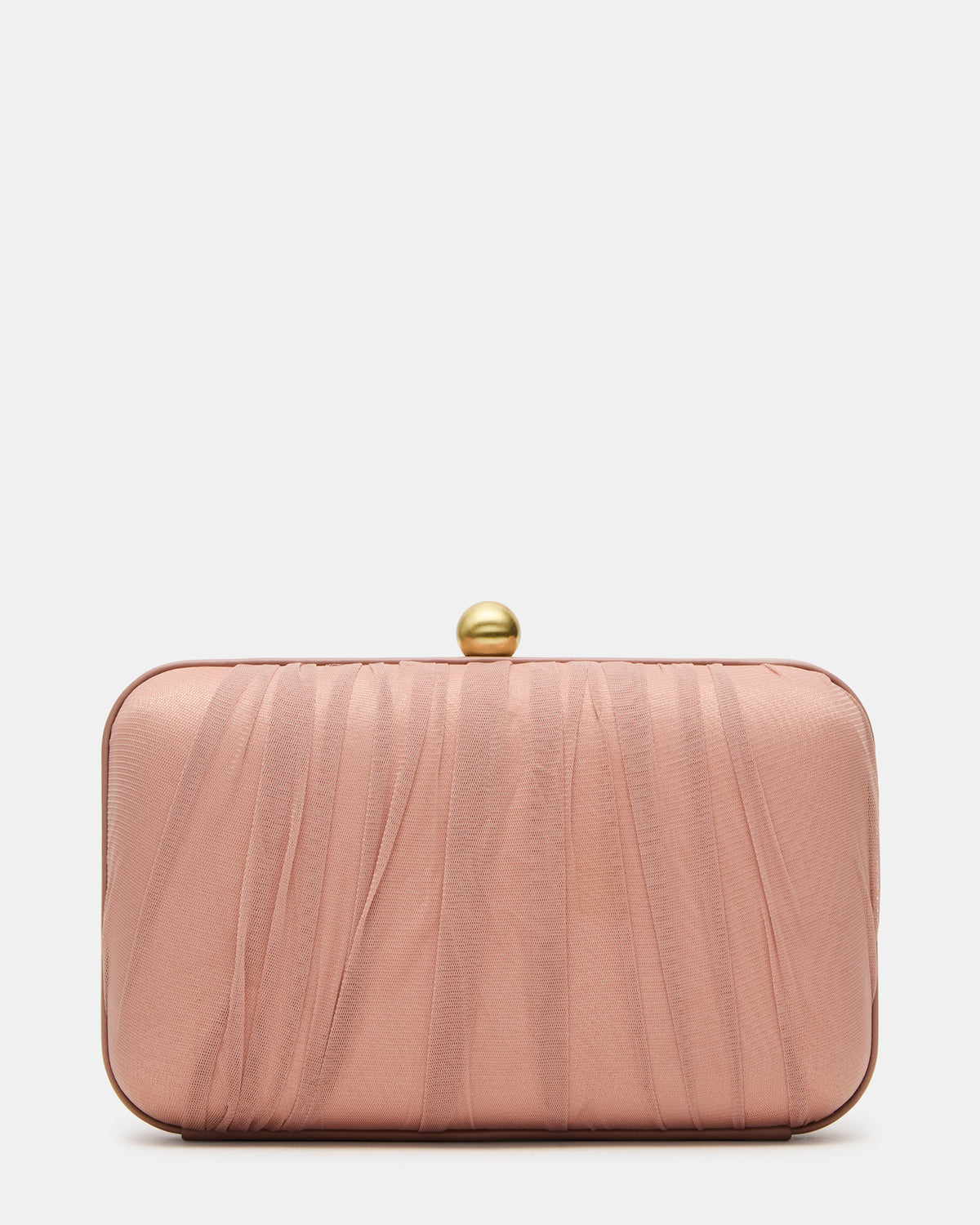 ELEGANT Bag Mocha Soft Frame Metal Mesh Crossbody Clutch Handbag | Steve Madden