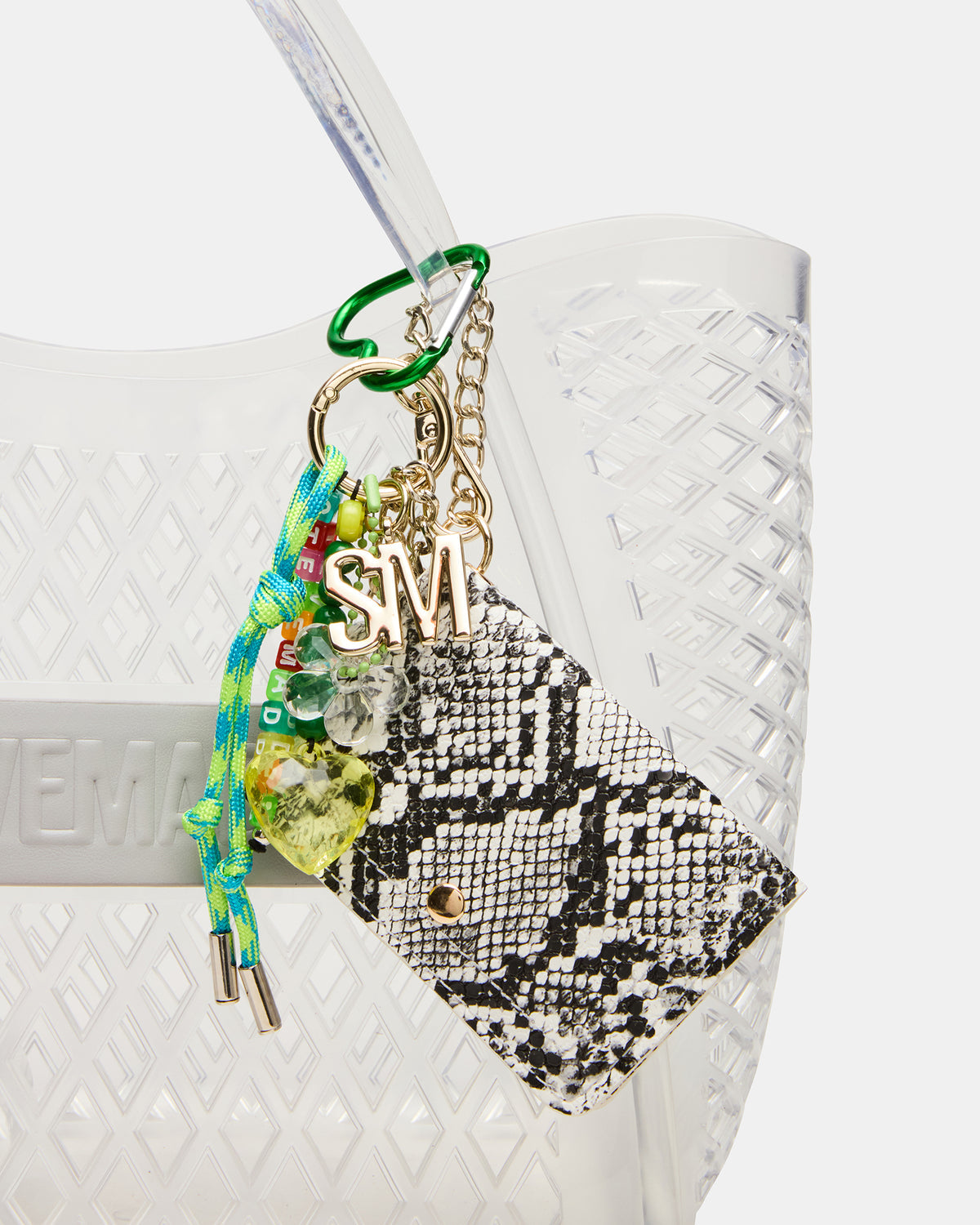 SUMMER Bag Clear Caged Jelly Top-Handle Tote Handbag | Steve Madden