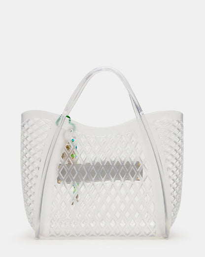 SUMMER Bag Clear Caged Jelly Top-Handle Tote Handbag | Steve Madden