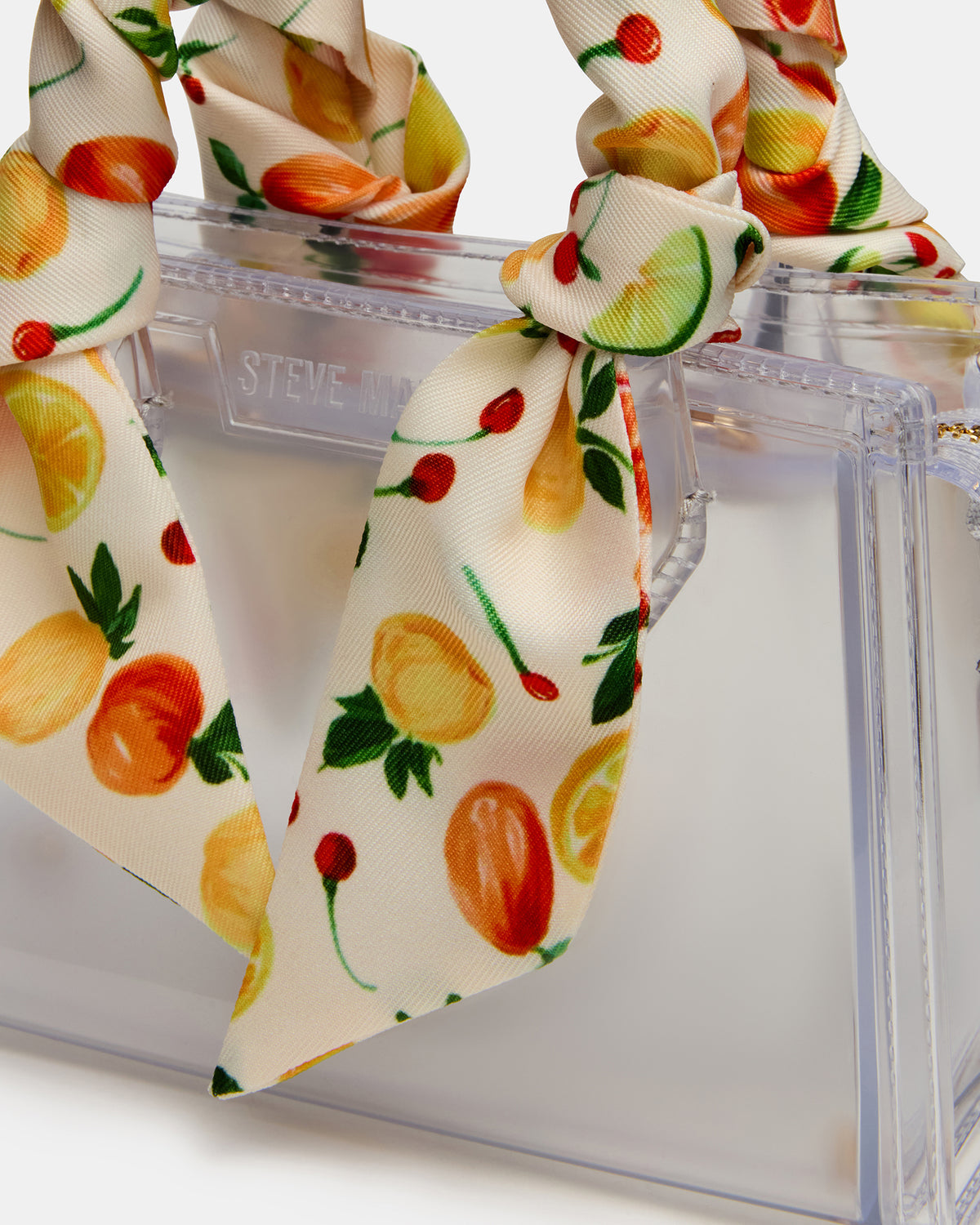 PEACH Jelly Bag Clear Mini Crossbody Top-Handle Handbag | Steve Madden