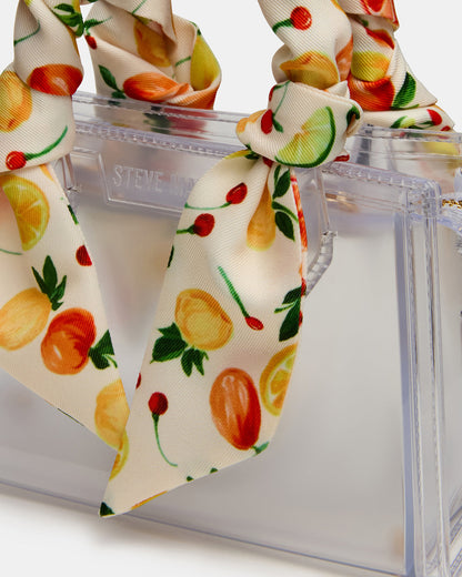 PEACH Jelly Bag Clear Mini Crossbody Top-Handle Handbag | Steve Madden