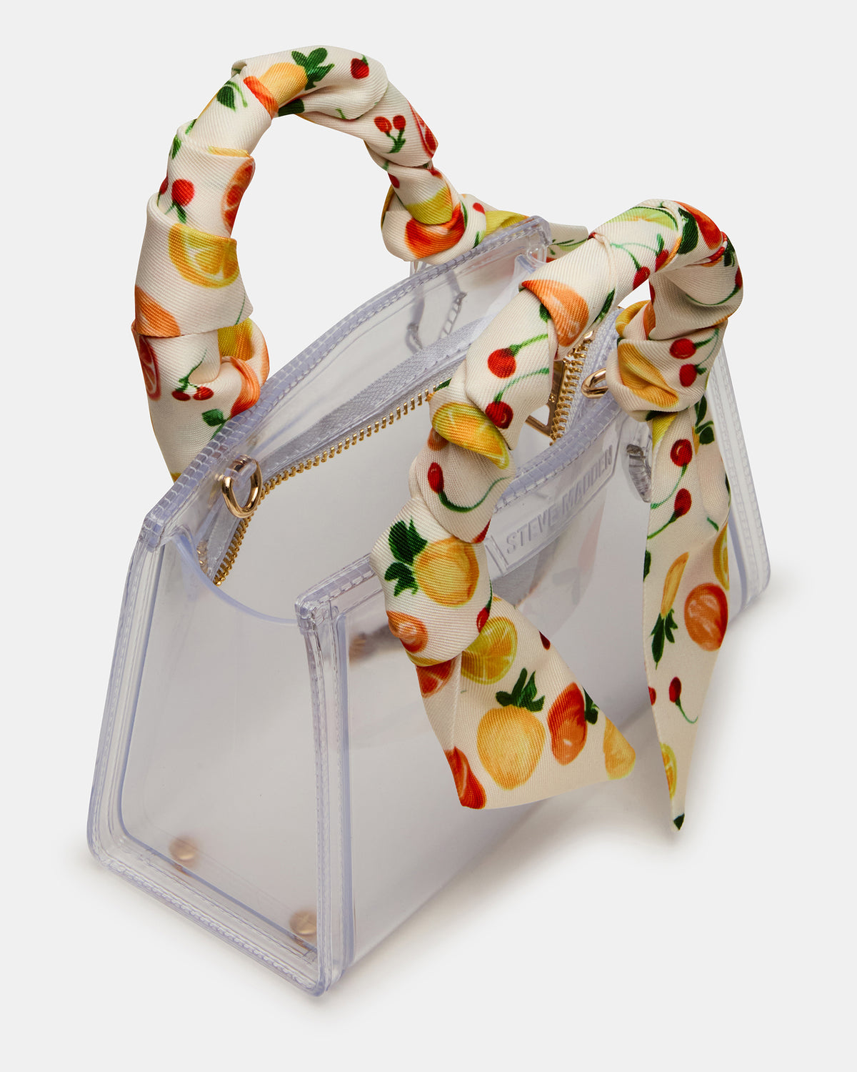 PEACH Jelly Bag Clear Mini Crossbody Top-Handle Handbag | Steve Madden