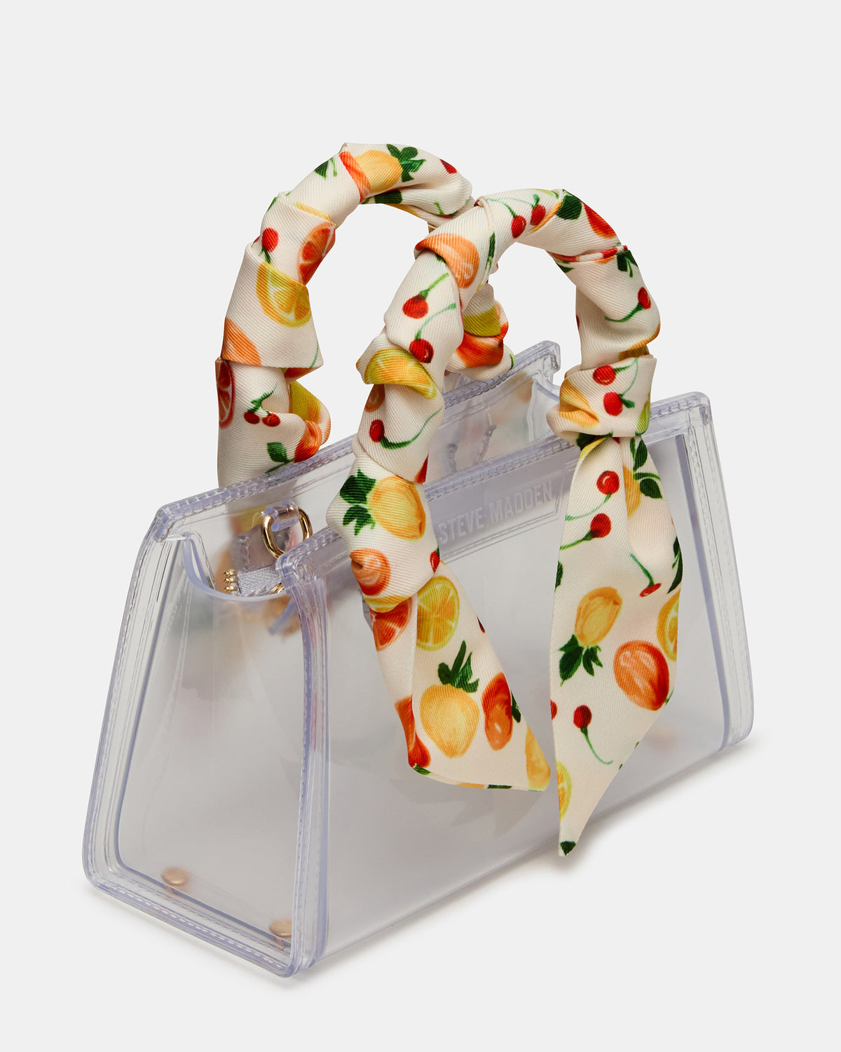 PEACH Jelly Bag Clear Mini Crossbody Top-Handle Handbag | Steve Madden