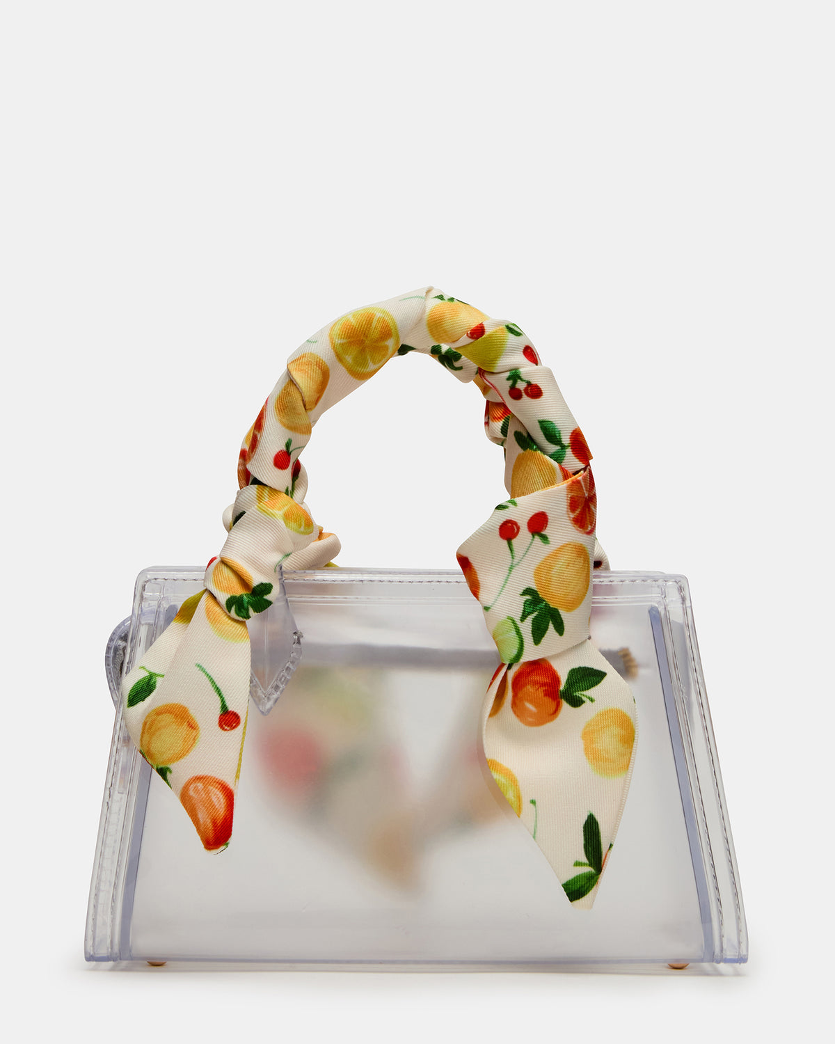 PEACH Jelly Bag Clear Mini Crossbody Top-Handle Handbag | Steve Madden