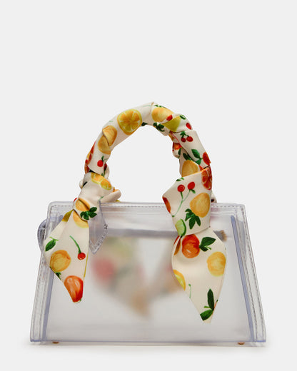 PEACH Jelly Bag Clear Mini Crossbody Top-Handle Handbag | Steve Madden