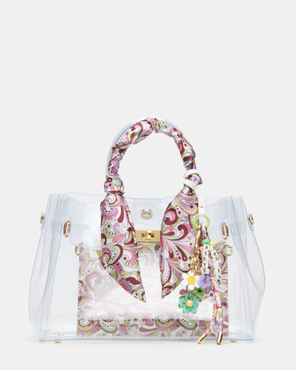 GUMMY Bag Clear Top-Handle Turn-Lock Tote Handbag | Steve Madden
