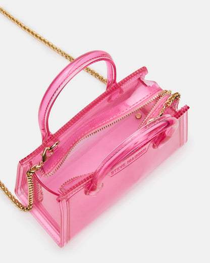 PEACH Jelly Bag Pink Mini Crossbody Top-Handle Handbag | Steve Madden