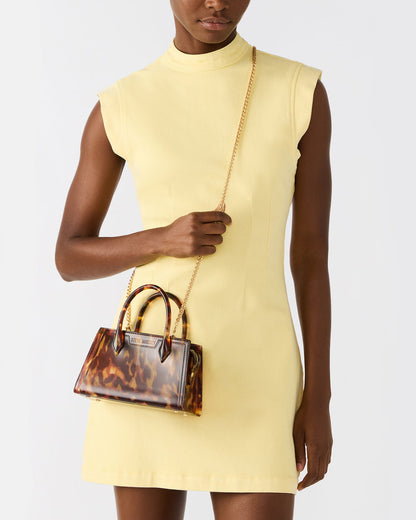 PEACH Jelly Bag Tortoise Mini Crossbody Top-Handle Handbag | Steve Madden
