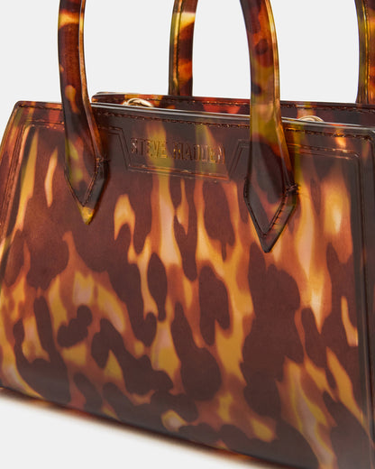 PEACH Jelly Bag Tortoise Mini Crossbody Top-Handle Handbag | Steve Madden
