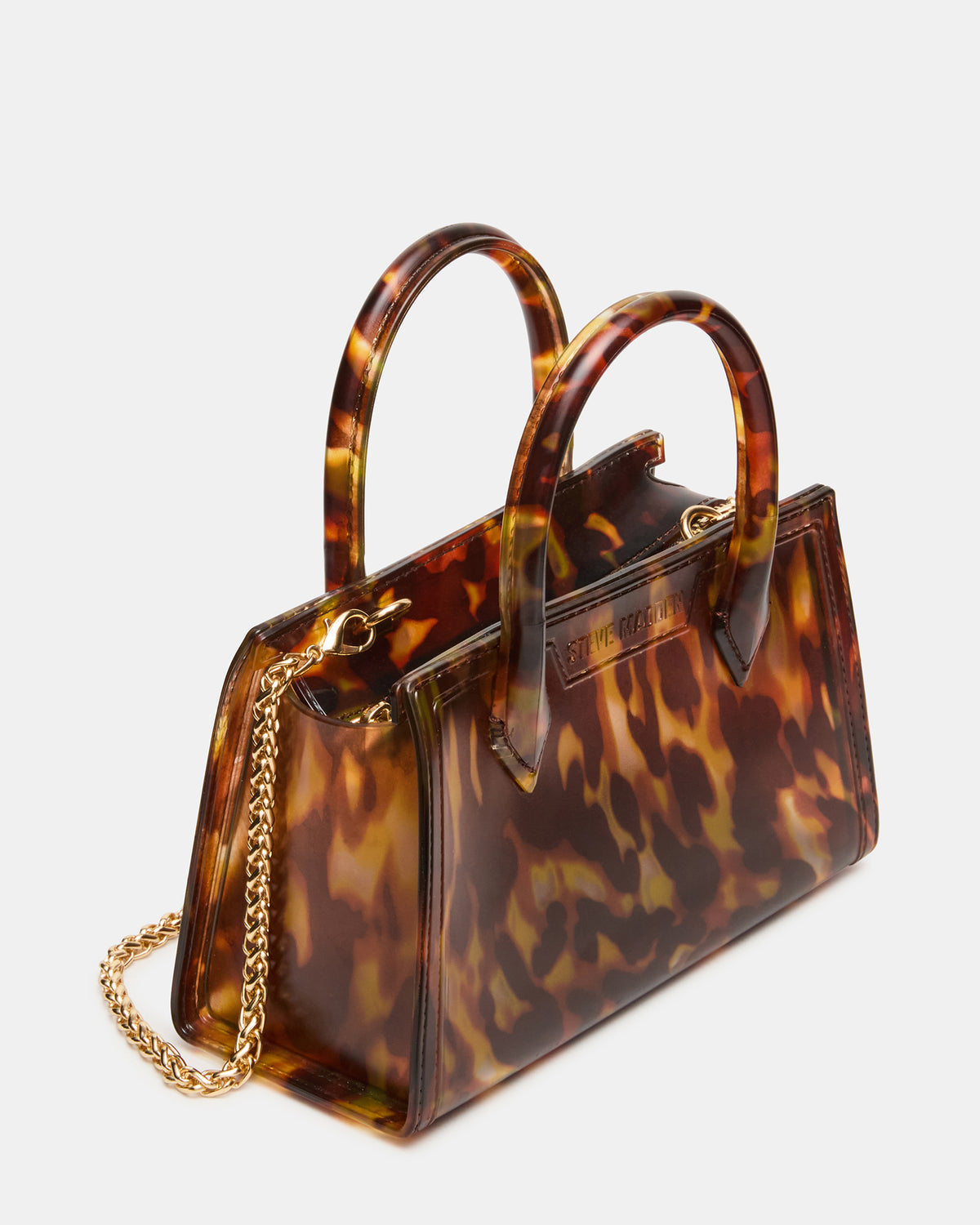 PEACH Jelly Bag Tortoise Mini Crossbody Top-Handle Handbag | Steve Madden