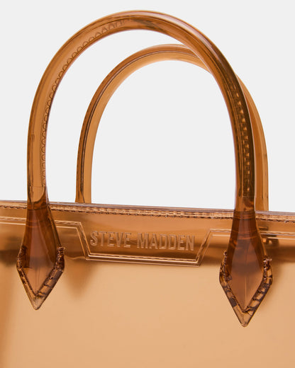 PEACH Jelly Bag Tan Mini Crossbody Top-Handle Handbag | Steve Madden