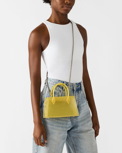 PEACH Jelly Bag Yellow Mini Crossbody Top-Handle Handbag | Steve Madden