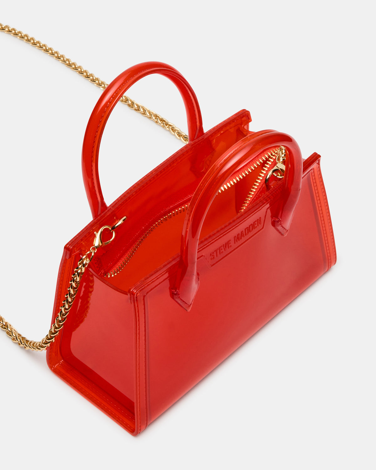 PEACH Jelly Bag Red Mini Crossbody Top-Handle Handbag | Steve Madden