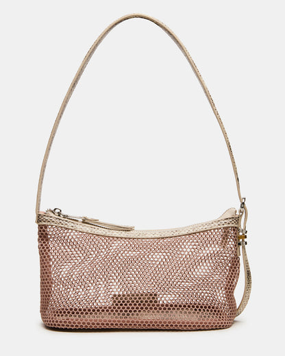 VIXEN Bag Blush Shoulder Strap Mesh Structured Bottom Women's Handbag | Steve Madden