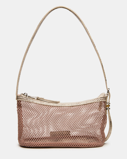VIXEN Bag Blush Shoulder Strap Mesh Structured Bottom Women's Handbag | Steve Madden