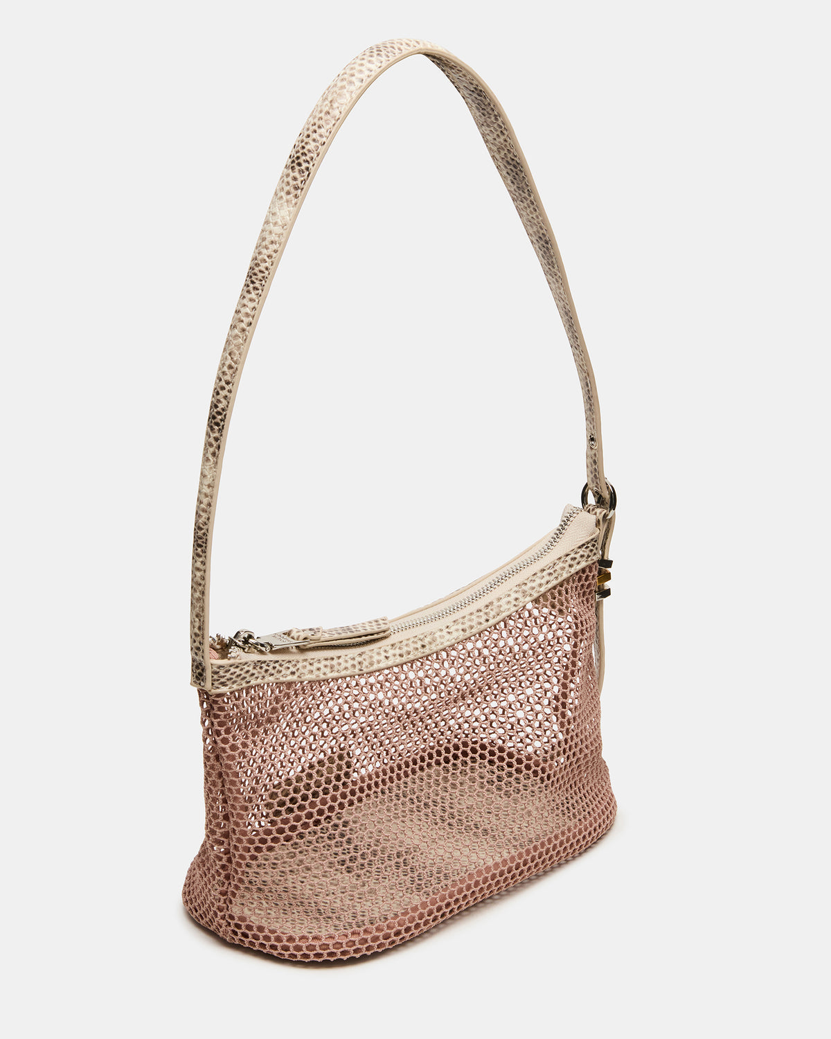 VIXEN Bag Blush Shoulder Strap Mesh Structured Bottom Women's Handbag | Steve Madden