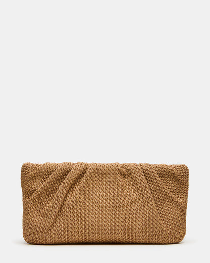 PALOMAA Bag Natural Straw Clutch Crossbody Handbag | Steve Madden