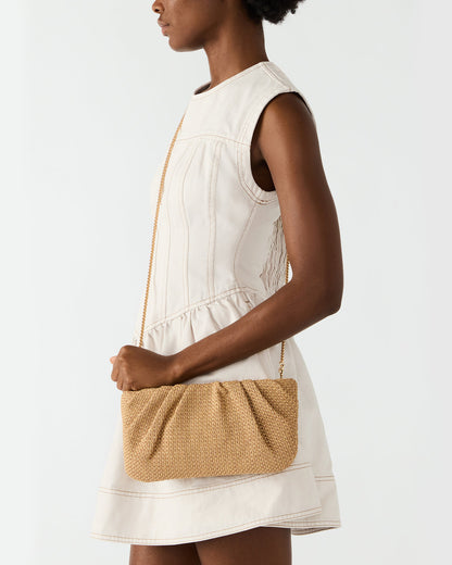 PALOMAA Bag Natural Straw Clutch Crossbody Handbag | Steve Madden