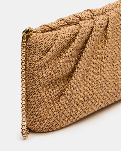 PALOMAA Bag Natural Straw Clutch Crossbody Handbag | Steve Madden