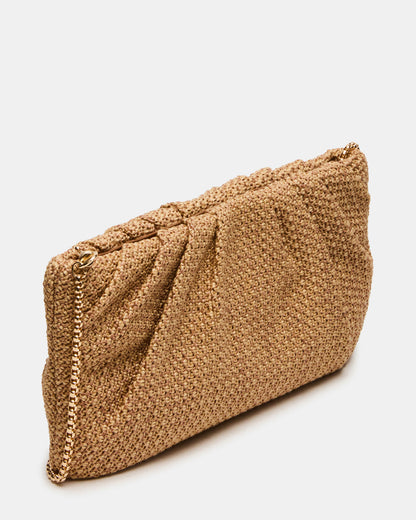 PALOMAA Bag Natural Straw Clutch Crossbody Handbag | Steve Madden
