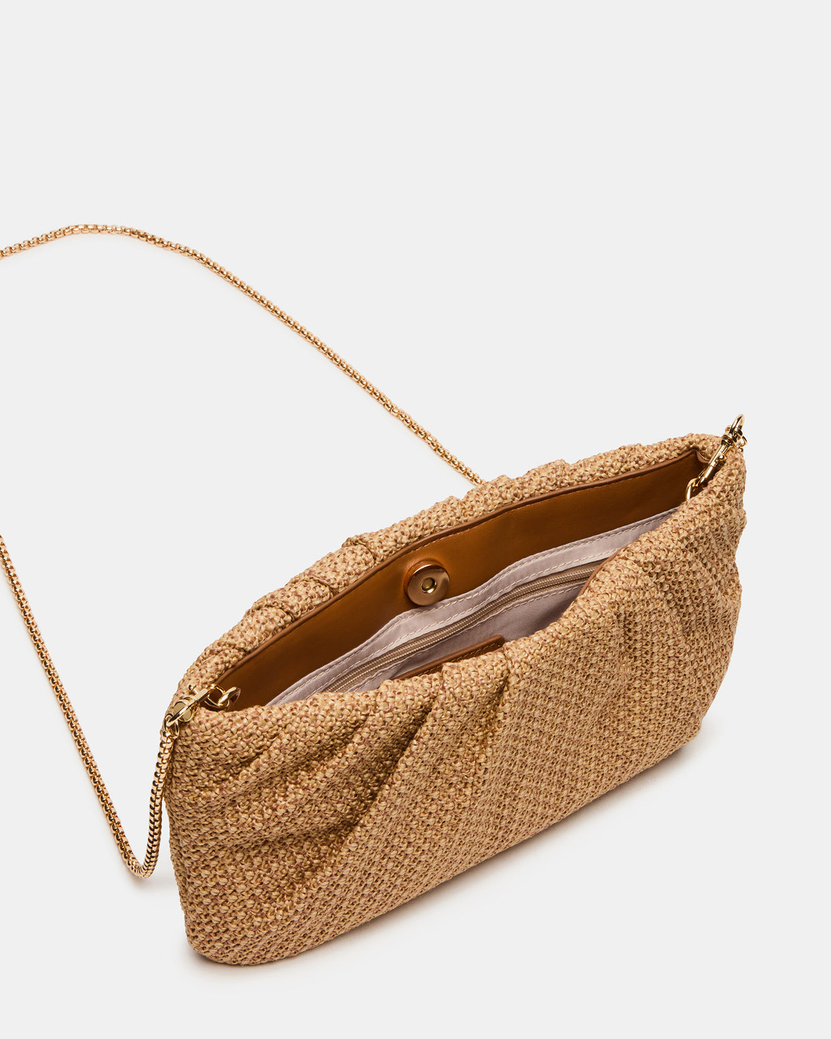 PALOMAA Bag Natural Straw Clutch Crossbody Handbag | Steve Madden