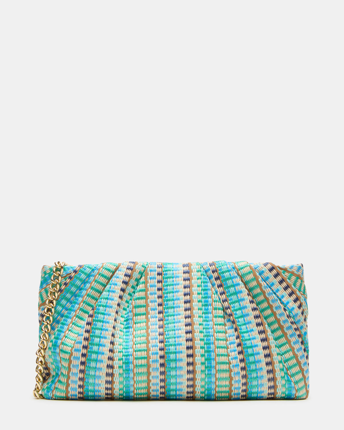 PALOMAA Bag Blue/Multi Straw Clutch Crossbody Handbag | Steve Madden