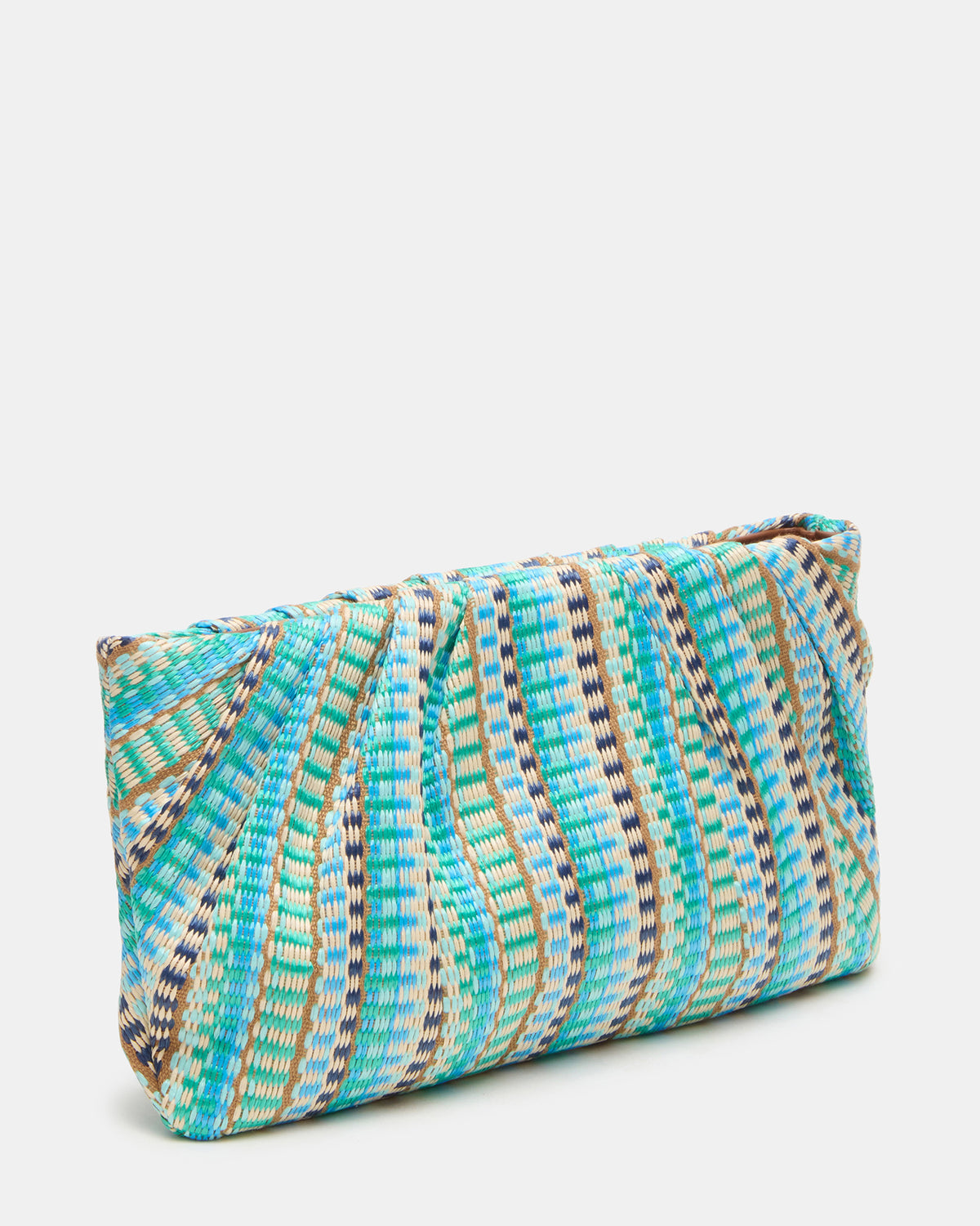 PALOMAA Bag Blue/Multi Straw Clutch Crossbody Handbag | Steve Madden
