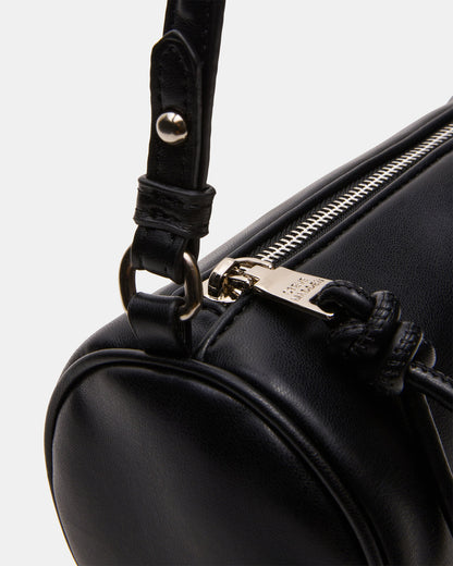 PRIYA Bag Black Mini Barrel Shoulder Handbag | Steve Madden
