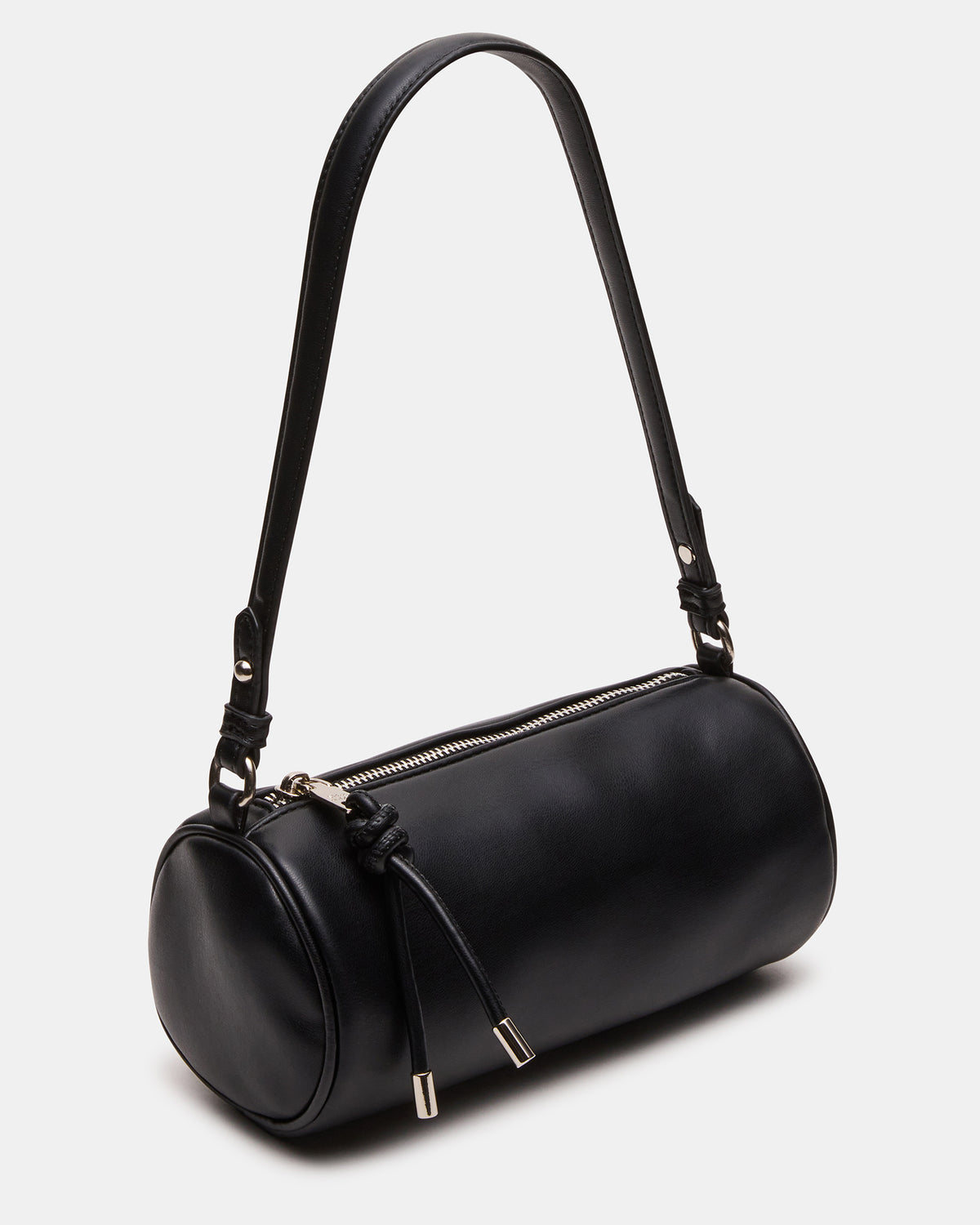 PRIYA Bag Black Mini Barrel Shoulder Handbag | Steve Madden