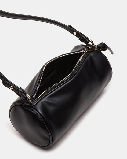 PRIYA Bag Black Mini Barrel Shoulder Handbag | Steve Madden