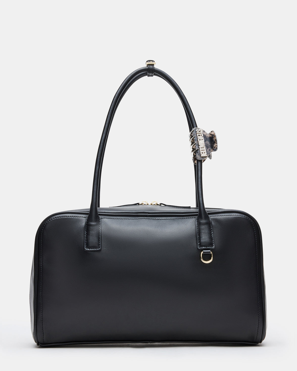 CANDICE Bag Black Shoulder Strap Box Satchel Handbag | Steve Madden