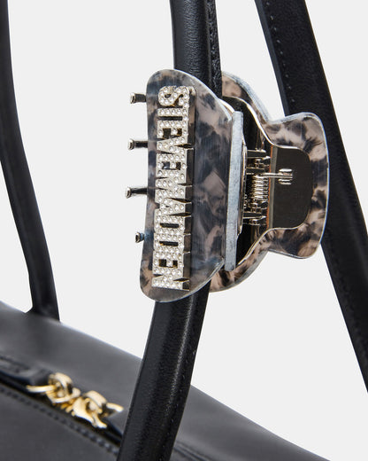 CANDICE Bag Black Shoulder Strap Box Satchel Handbag | Steve Madden