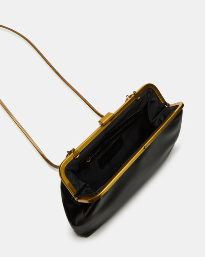 KISSES Bag Black Chain Strap Crossbody Clutch Handbag | Steve Madden