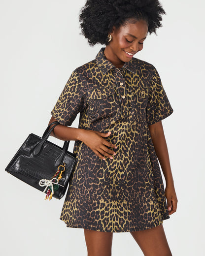 CALLEB Bag Black Crocodile Structured Tote Crossbody Handbag | Steve Madden