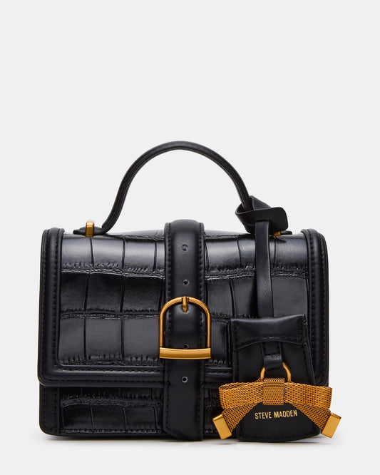 CLARK Bag Black Structured Top-Handle Mini Handbag | Steve Madden