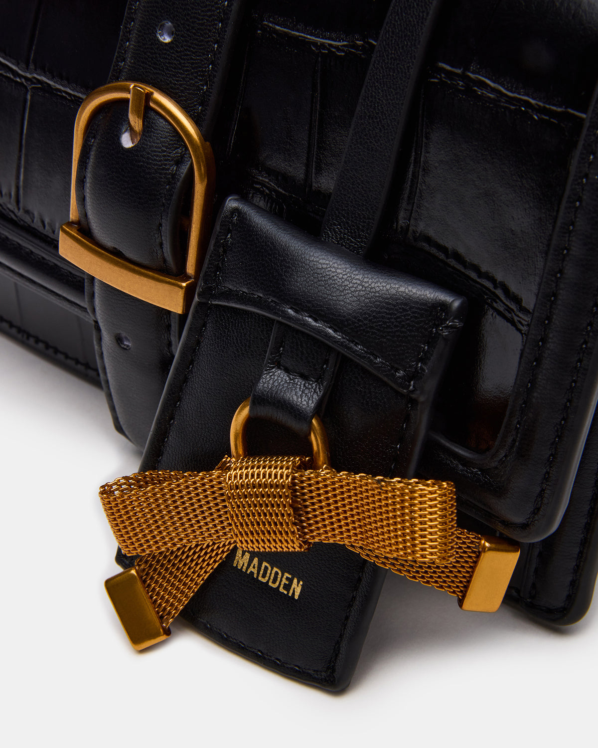 CLARK Bag Black Structured Top-Handle Mini Handbag | Steve Madden
