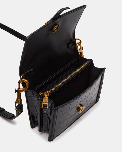 CLARK Bag Black Structured Top-Handle Mini Handbag | Steve Madden