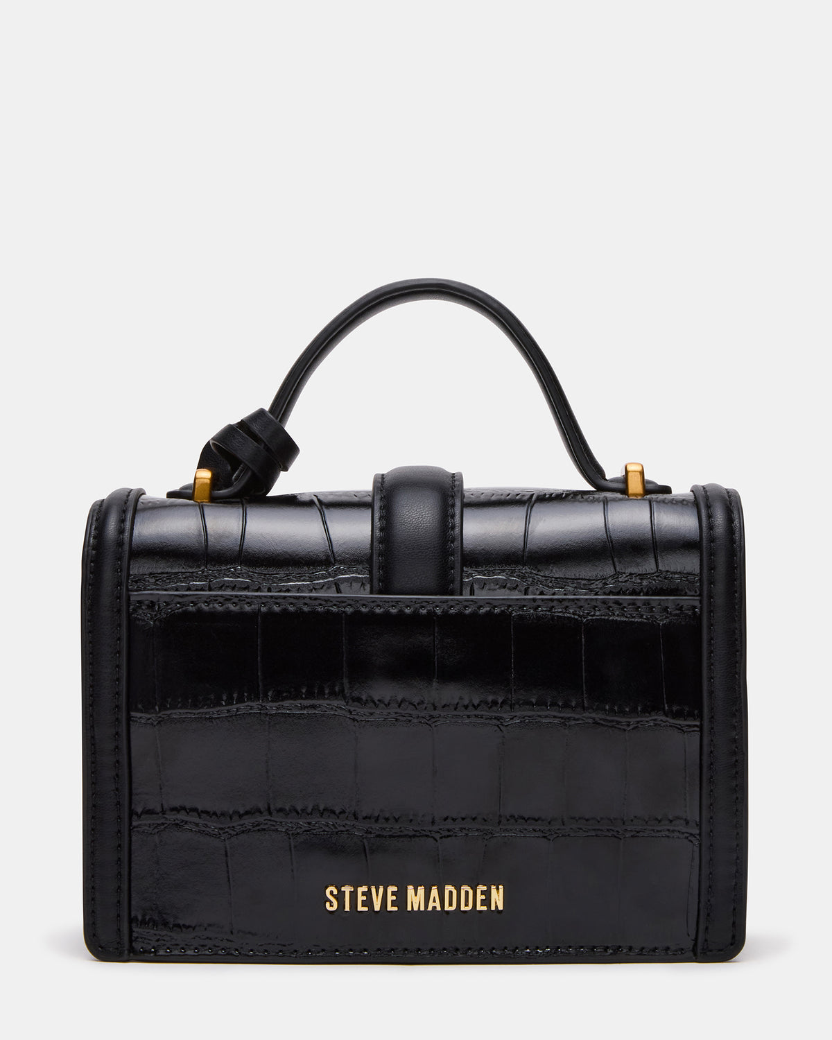 CLARK Bag Black Structured Top-Handle Mini Handbag | Steve Madden