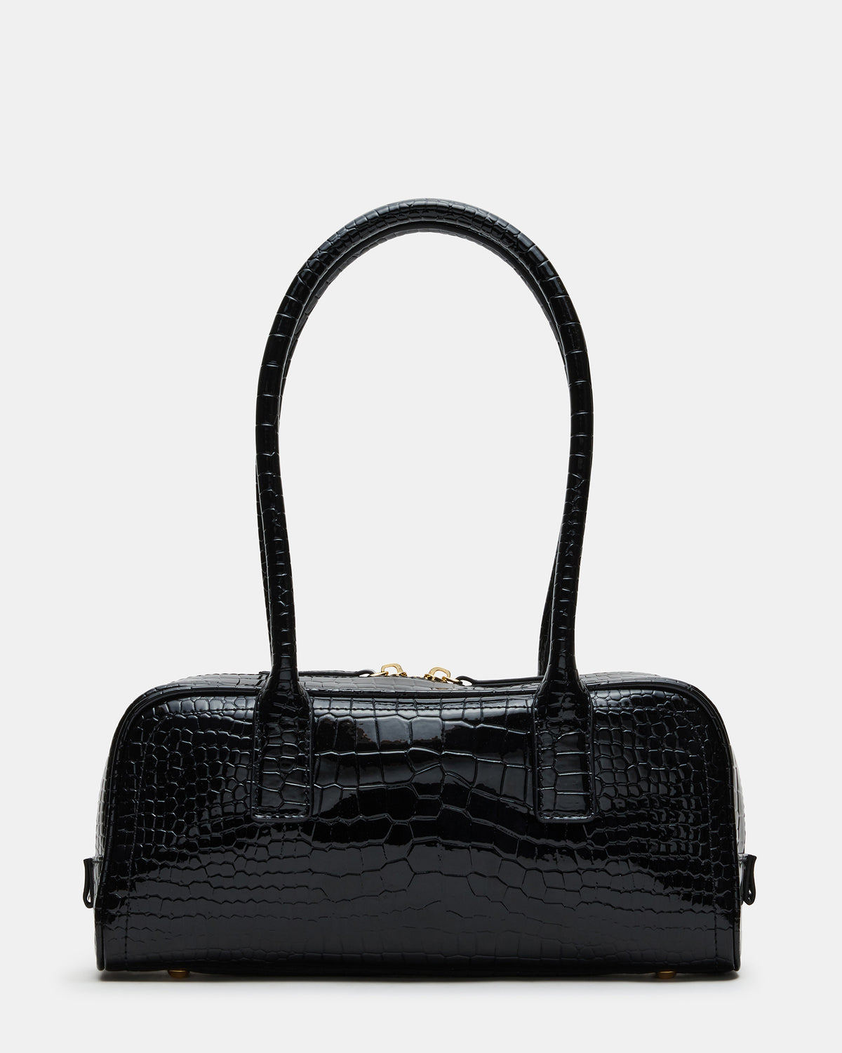 ANISE Bag Black Crocodile Elongated Shoulder Strap Handbag | Steve Madden
