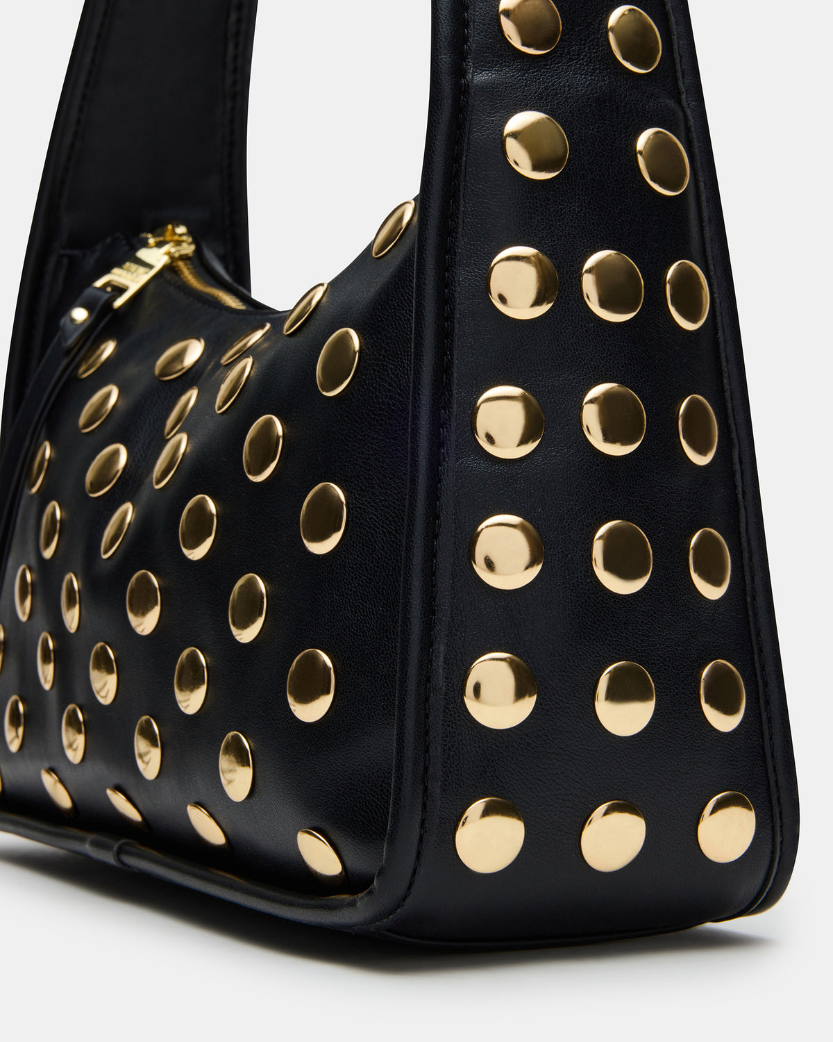 CHEYANN Bag Black Hobo Dome-Studded Shoulder Strap Women's Handbag | Steve Madden