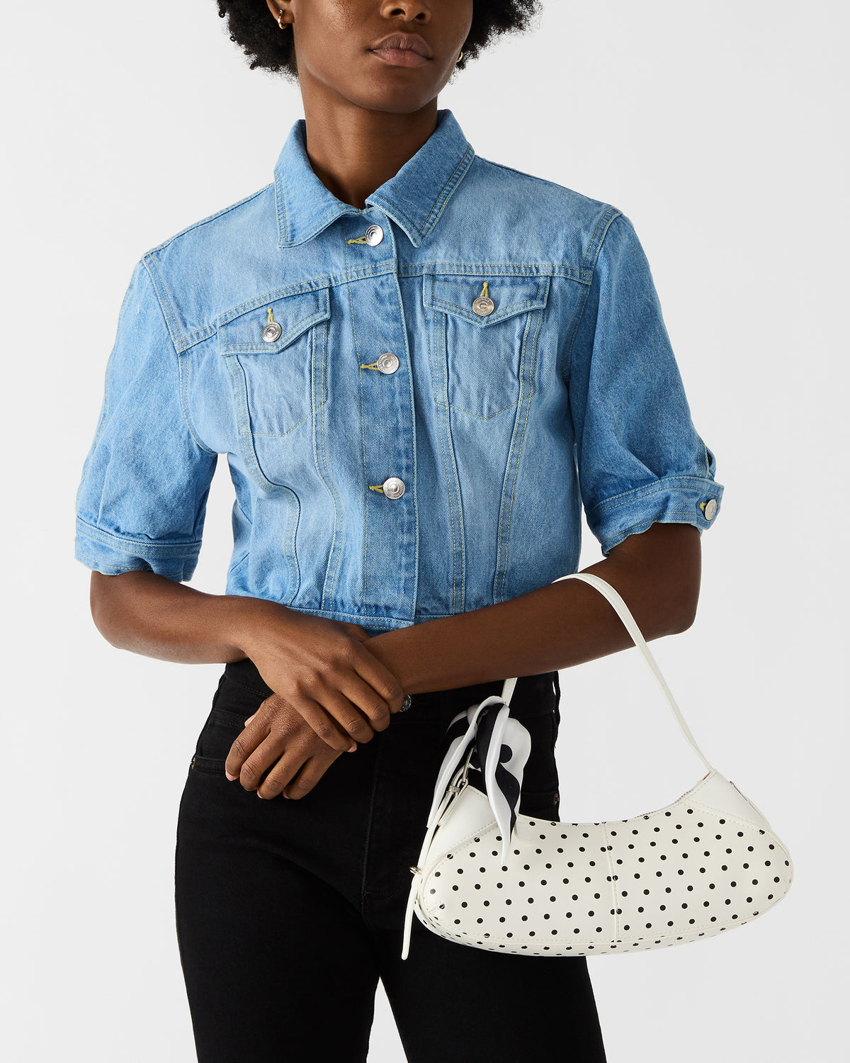 ROXEY Bag Dots Crescent-Shaped Top-Zipper Shoulder Strap Handbag | Steve Madden